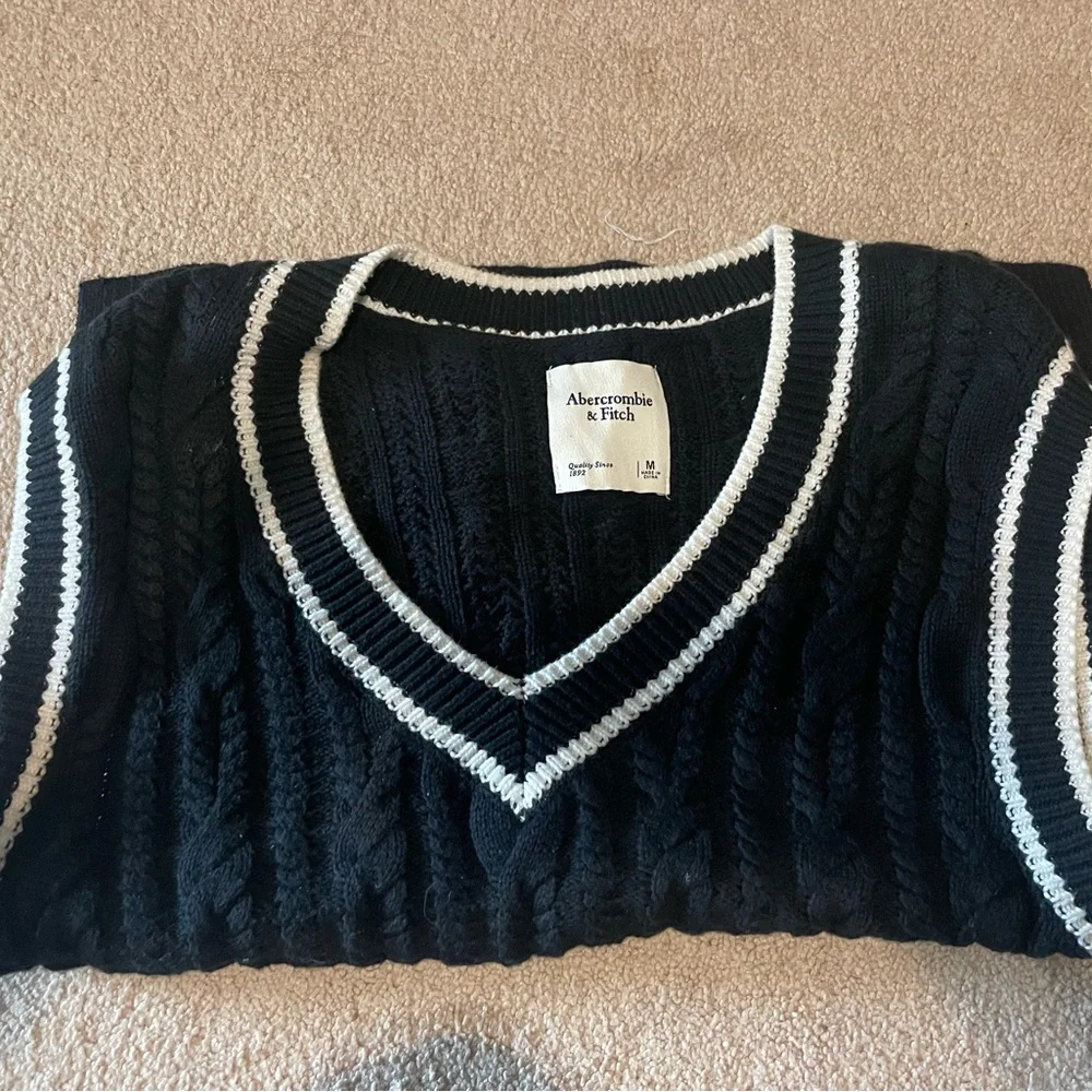 Abercrombie size M sweater vest. Gently used. No flaws. - Picture 3 of 4